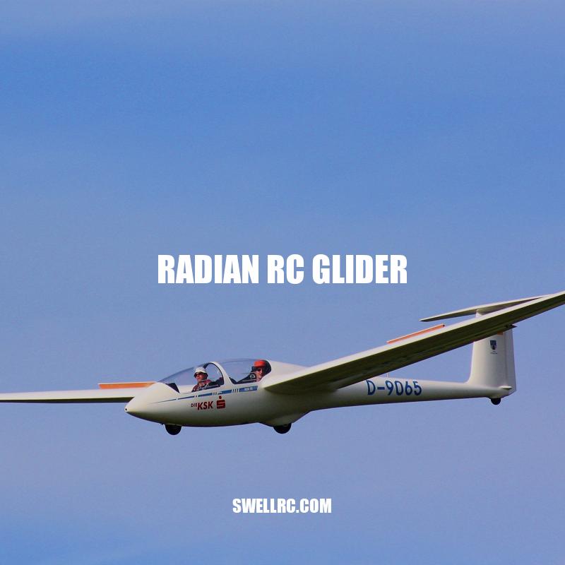 Exploring the Radian RC Glider: A Lightweight and Durable Remote-Controlled Airplane for Flight Enthusiasts