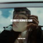 Remote Remote Car - The Ultimate Gadget for Aerial Photography and Adventure Enthusiasts.