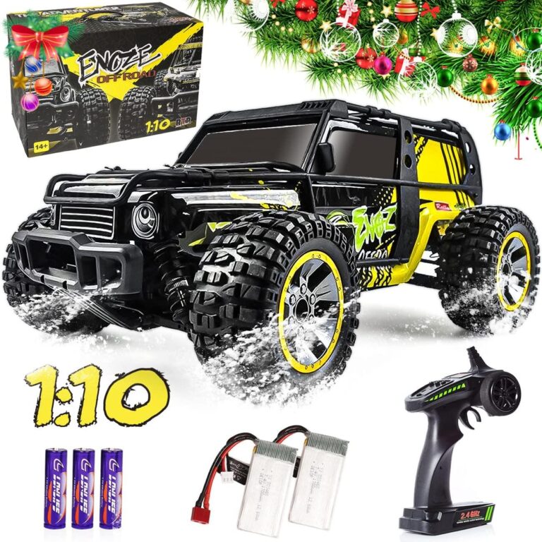 INJORA Imperméable Moteur 550 10T Brossé 5-Slots Moteur pour Axial SCX10 AXI03007 JL 90046 TRX4 TRX6 RC Carte 1/10 RC Crawler Truck Boat (INM08