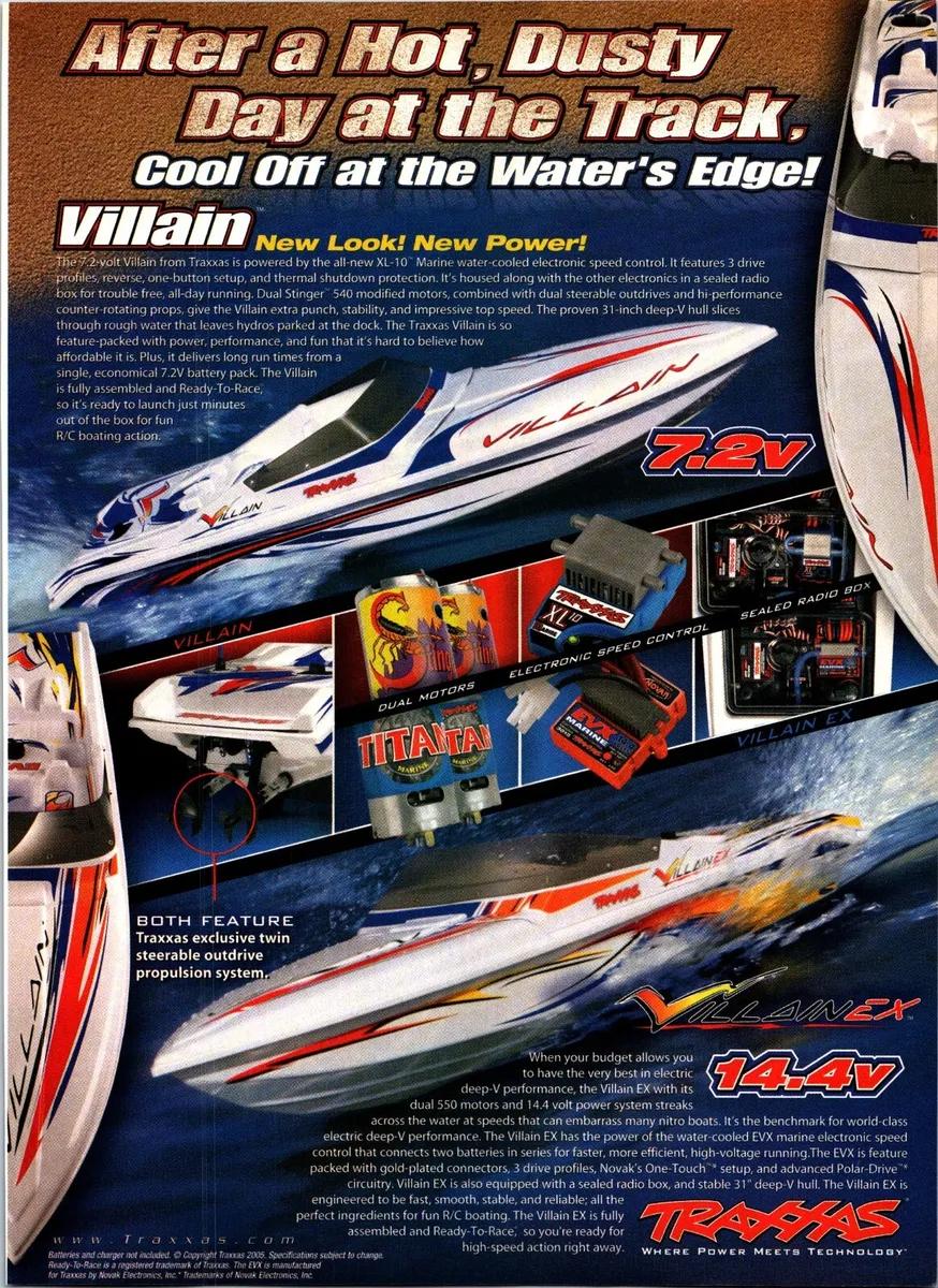 Traxxas Villain Iv Rc Boat:  Personalize your boating experience with the Traxxas Villain IV RC Boat.