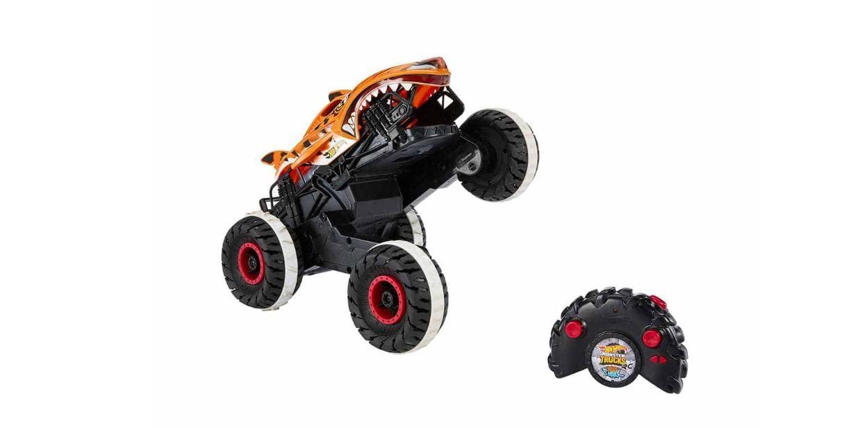 Hot Wheels Monster Trucks Unstoppable Tiger Shark Rc Vehicle: Versatile and Capable: The Hot Wheels Unstoppable Tiger Shark RC Vehicle