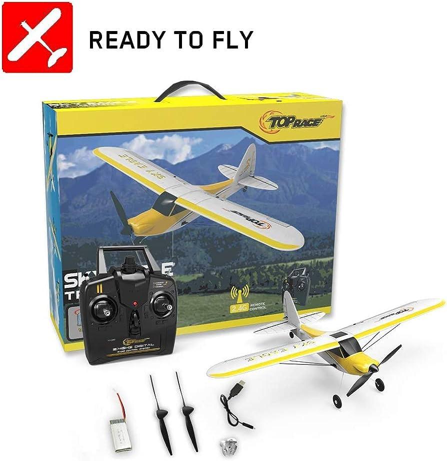 Top Race 4 Channel Rc Plane: Maximize Your Flying Time: Top Race 4 Channel RC Plane with Extended Battery Life.