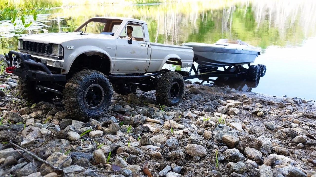 Rc Truck With Trailer And Boat: Take your RC truck game to the next level with a trailer and boat attachment