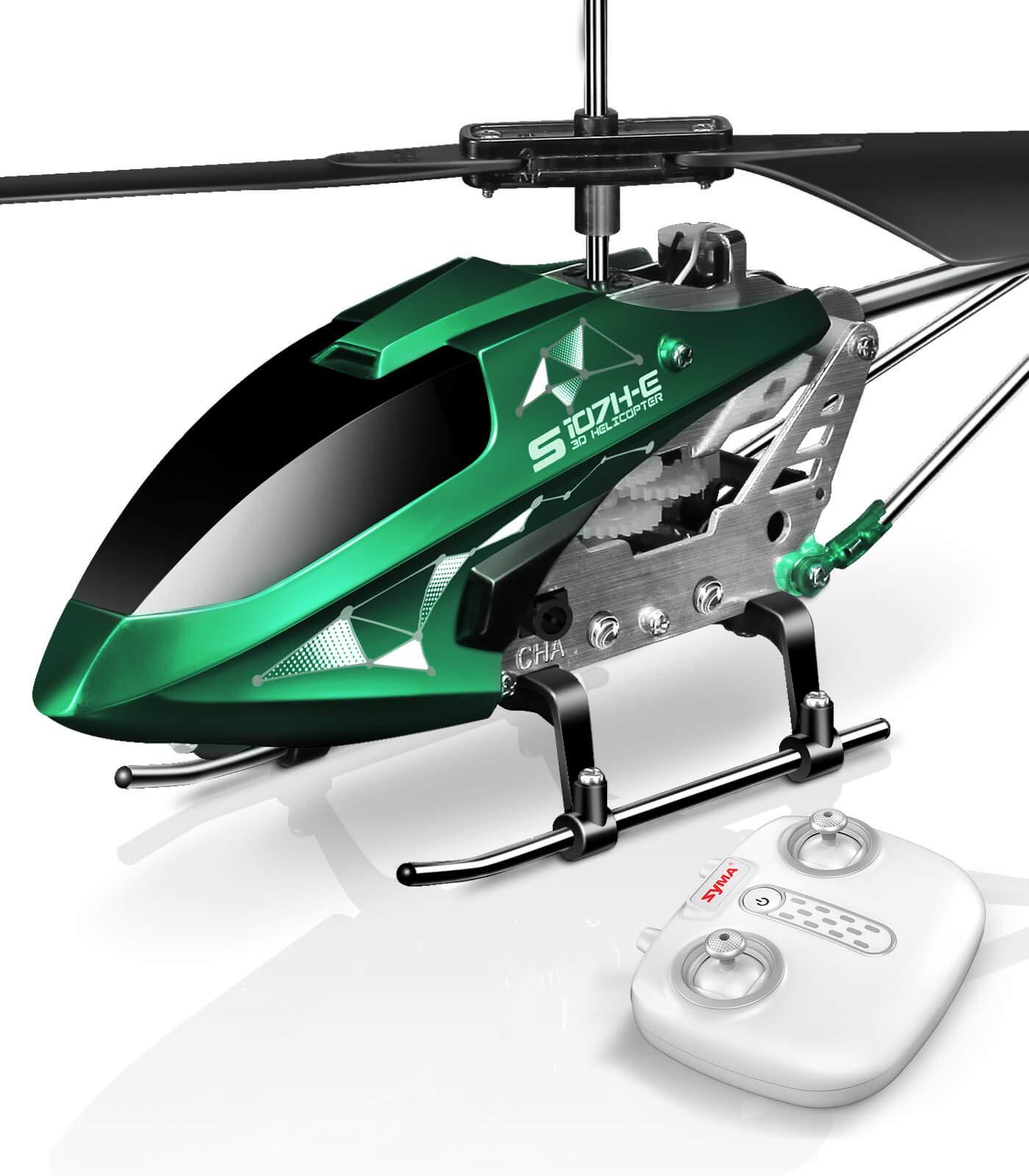 S032G Helicopter:  Protective frame, auto-stop, low battery warning, recommended age: 14+.