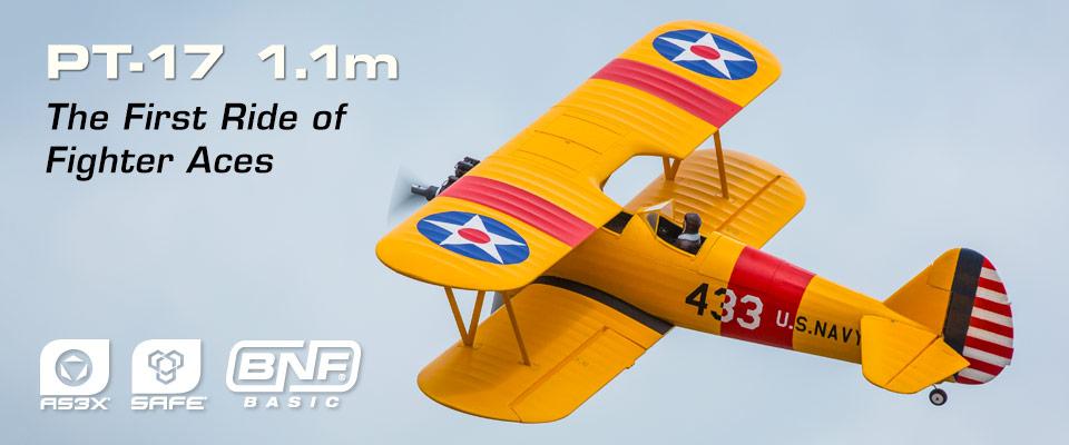 E Flite Pt 17 Stearman 15E:  Performance Specifications