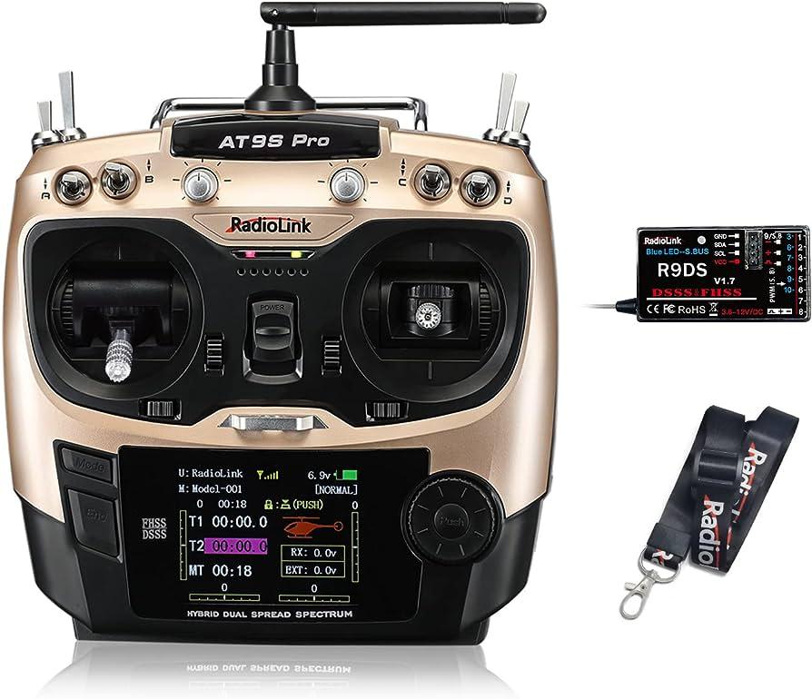 Rc Plane Remote: LCD screen display showing battery life, signal strength, and other relevant information. 