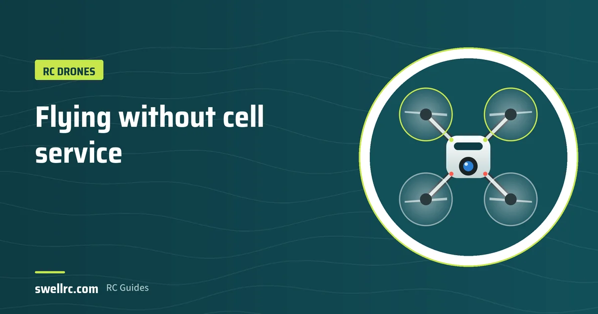 Illustration: quadcopter drone – flying a DJI drone without cell service