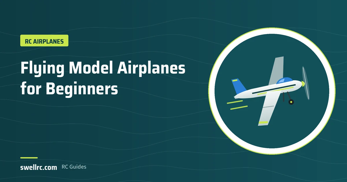 Illustration: Beginner flying a model airplane – SwellRC RC Airplanes guide