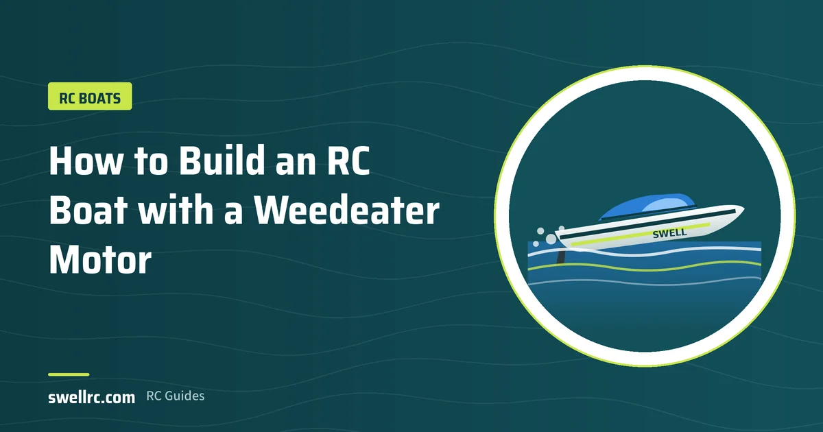 Illustration: RC boat built with a weedeater engine – SwellRC RC Boats guide