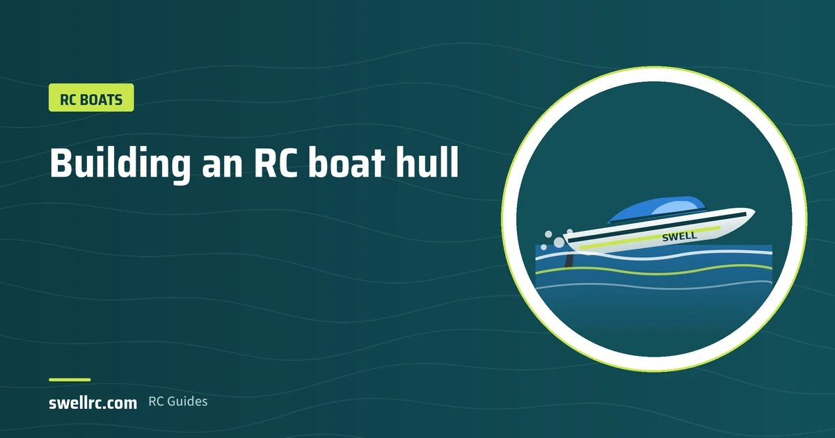 Illustration: RC boat hull on the water – building an RC boat hull