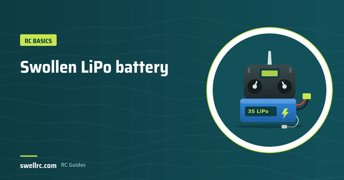 Illustration: swollen LiPo battery – SwellRC RC Basics guide
