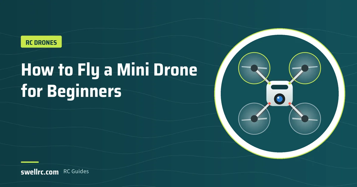Illustration: Beginner flying a mini drone – SwellRC RC Drones guide
